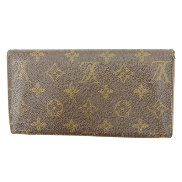 Louis Vuitton Monnaie Pochette Monogram long brown Wallet bifold Porte - Picture 1 of 6